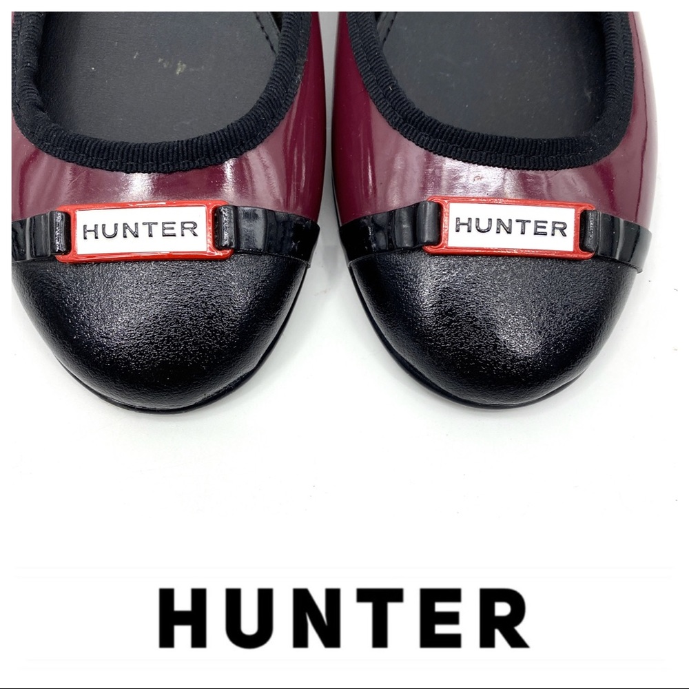 💕SALE💕 Hunter Burgundy Black Flats - Picture 4 of 8